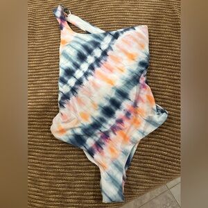 Rip Curl Tie-Dye One Piece Swimsuit - Blue, Orange, Pink